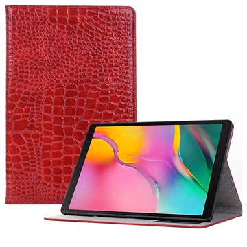 Étui à Rabat Samsung Galaxy Tab S5e - Crocodile - Rouge