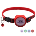 Coque Apple AirTag 1/2 Mignonne en Silicone avec Collier Réfléchissant et Autocollants pour Animal de Compagnie - Rouge