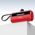 Cyke X3 Lightning Power Bank avec câbles USB-C et USB-A - 5000mAh - Rouge