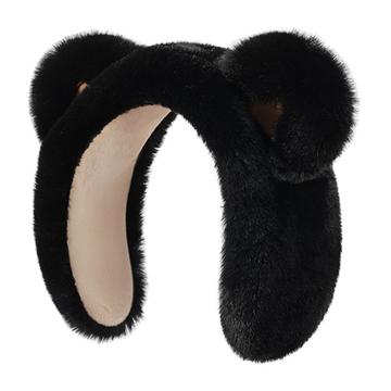 DEZ45 Bandeau / cache-oreilles en peluche pour l\'hiver