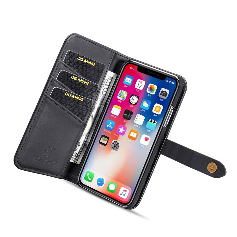 Etui Portefeuille Iphone X Iphone Xs En Cuir 2 En 1 Dg Ming