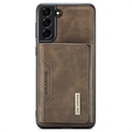 Coque Samsung Galaxy S21 5G Hybride DG.Ming M2 avec Portefeuille - Café