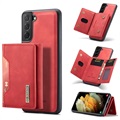 Coque Samsung Galaxy S21 5G Hybride DG.Ming M2 avec Portefeuille - Rouge