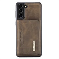Coque Hybride Samsung Galaxy S21 FE 5G DG.Ming M2 avec Portefeuille - Café