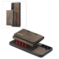 Coque Hybride Samsung Galaxy S21 FE 5G DG.Ming M2 avec Portefeuille - Café