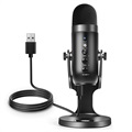 Microphone à Condensateur USB DLDZ JD-900 avec Filtre Anti-Pop et Support