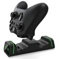 DOBE TYX-19058 pour Xbox One/X/Slim Dual Wireless Controller Charger Dock Stand avec 2*1200mAh Battery Packs