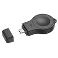 Deltaco AWC-102 Mini chargeur sans fil pour Apple Watch - USB-C - Noir