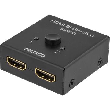 Deltaco Commutateur HDMI bi-directionnel à 2 ports - Noir