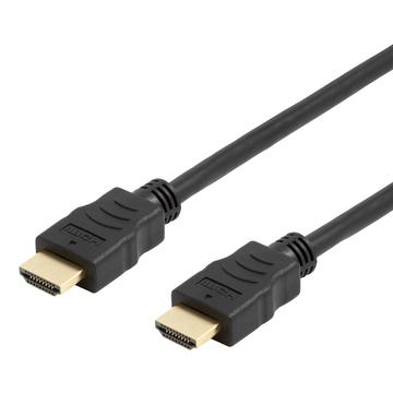 Deltaco Câble HDMI 2.0 haute vitesse avec Ethernet - 1m - Noir