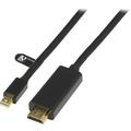 Deltaco Mini DisplayPort / Hdmi Monitor Cable with Audio - 3m - Noir