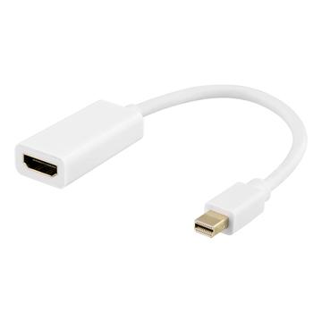 Deltaco Adaptateur Mini DisplayPort vers HDMI - 0.2m - Blanc