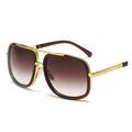 Lunettes de soleil rétro de luxe - Marron / Or