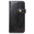 Etui Portefeuille iPhone 13 en Cuir Denior Vintage - Noir