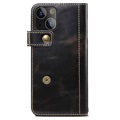 Etui Portefeuille iPhone 13 en Cuir Denior Vintage - Noir