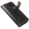 Etui Portefeuille iPhone 13 en Cuir Denior Vintage - Noir