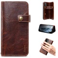 Etui Portefeuille iPhone 13 en Cuir Denior Vintage - Marron