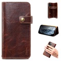 Etui Portefeuille iPhone 13 Pro en Cuir Denior Vintage - Marron