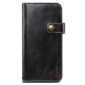 Etui Portefeuille iPhone 13 Pro Max en Cuir Denior Vintage - Noir