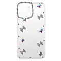 Coque iPhone 13 Mini en TPU - Diamond Decor - Papillons