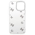 Coque iPhone 13 Mini en TPU - Diamond Decor - Papillons