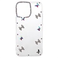 Coque iPhone 13 Pro Max en TPU - Diamond Decor - Papillons