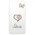 Coque iPhone 13 Pro Max en TPU - Diamond Decor - Coeur