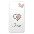 Coque iPhone 13 en TPU - Diamond Decor - Coeur