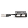 Hub USB 4 Ports Digitus DA-70217 - 480Mbps, Win/Mac - Noir