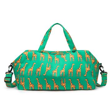 Sac de voyage étanche avec séparation sèche et humide - Vert / Girafe