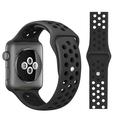 Bracelet Sports Apple Watch Series 9/8/SE (2022)/7/SE/6/5/4/3/2/1 en Silicone Bicolore - Noir
