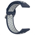 Bracelet Sports Samsung Galaxy Watch4/Watch4 Classic en Silicone Bicolore - Bleu Foncé / Gris