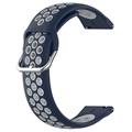 Bracelet Sports Samsung Galaxy Watch4/Watch4 Classic en Silicone Bicolore - Bleu Foncé / Gris