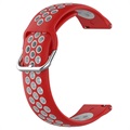 Bracelet Sports Samsung Galaxy Watch4/Watch4 Classic en Silicone Bicolore - Rouge / Gris