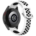 Bracelet Sports Samsung Galaxy Watch4/Watch4 Classic en Silicone Bicolore - Blanc / Noir