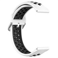 Bracelet Sports Samsung Galaxy Watch4/Watch4 Classic en Silicone Bicolore - Blanc / Noir