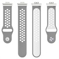 Bracelet Sports Huawei Watch Fit en Silicone Bicolore - Gris / Blanc