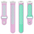 Bracelet Sports Huawei Watch Fit en Silicone Bicolore - Rose / Cyan