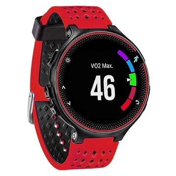 Bracelet Sports Garmin Forerunner 235/630/735 en Silicone Bicolore - Rouge / Noir