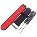 Bracelet Sports Garmin Forerunner 235/630/735 en Silicone Bicolore - Rouge / Noir