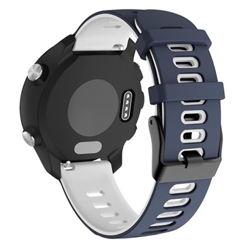 Bracelet Sports Garmin Vivoactive 4 en Silicone Bicolore - Bleu / Blanc