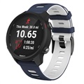 Bracelet Sports Garmin Vivoactive 4 en Silicone Bicolore - Bleu / Blanc