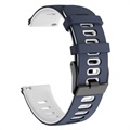 Bracelet Sports Garmin Vivoactive 4 en Silicone Bicolore - Bleu / Blanc