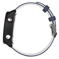 Bracelet Sports Garmin Vivoactive 4 en Silicone Bicolore - Bleu / Blanc