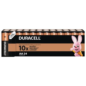 Piles alcalines Duracell Basic LR6/AA - 24 pièces