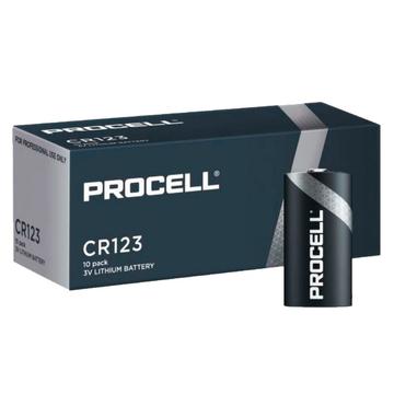 Duracell Procell CR123 Piles alcalines 1400mAh - 10 Pcs.