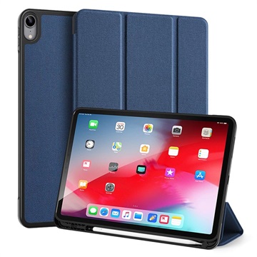 Étui à Rabat iPad Air 2020/2022 Tri-Fold Dux Ducis Domo - Bleu