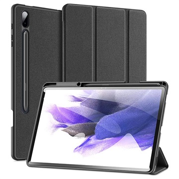 Étui à Rabat Samsung Galaxy Tab S7+/S8+ Tri-Fold Dux Ducis Domo - Noir