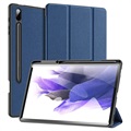 Étui à Rabat Samsung Galaxy Tab S7+/S8+ Tri-Fold Dux Ducis Domo - Bleu
