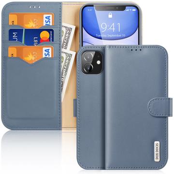 Etui Portefeuille iPhone 11 En Cuir Dux Ducis Hivo - Azur Clair